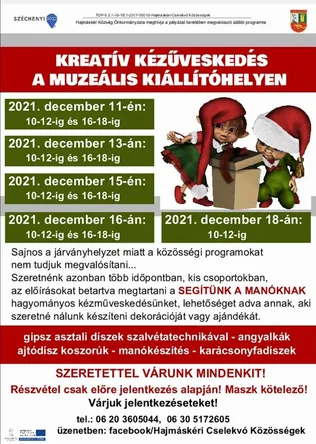 Kreatív kézműveskedéseket tartunk borítóképe
